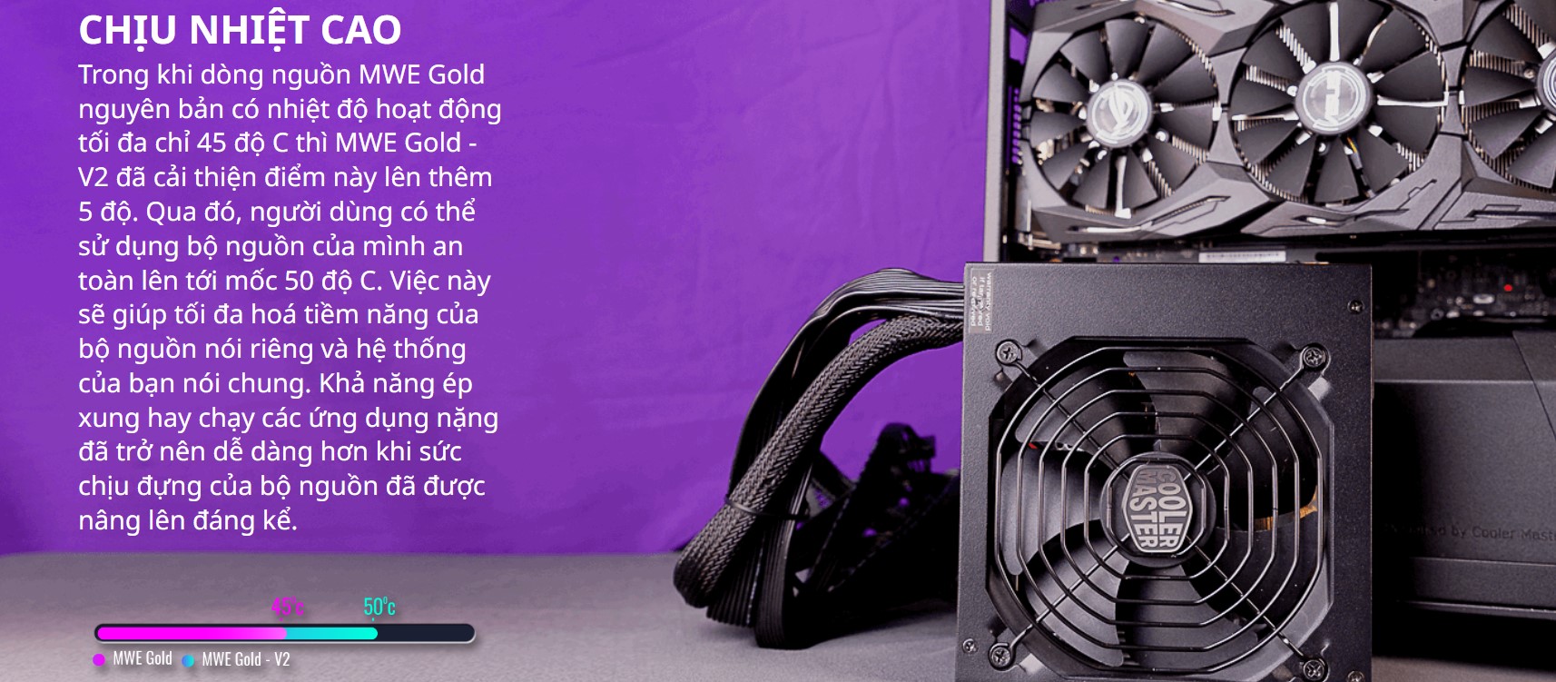 Nguồn Máy Tính Cooler Master MWE GOLD 850-V2  850W (80 Plus Gold/Màu Đen) 