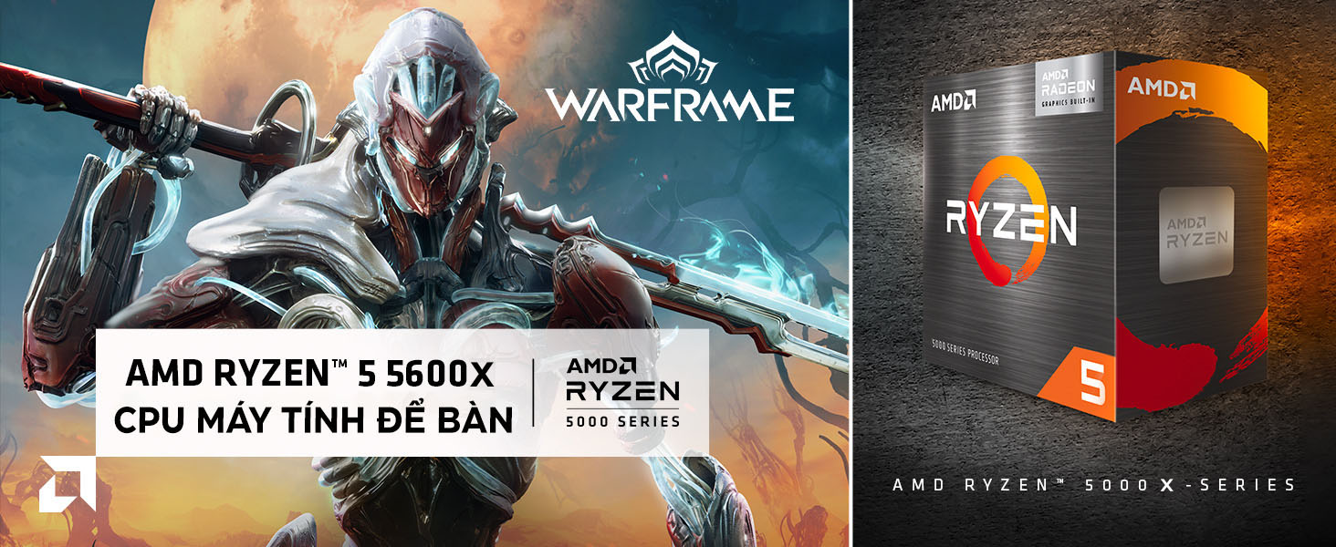 CPU AMD Ryzen 5 5600X (3.7 GHz Upto 4.6GHz / 35MB / 6 Cores, 12 Threads / 65W / Socket AM4)