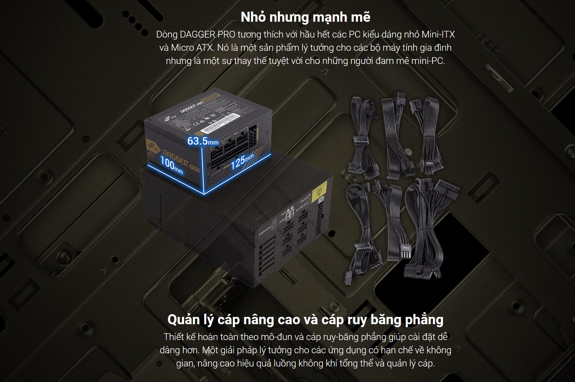 Nguồn FSP Power Supply model SDA2-750/ PPA7506600  750W ( 80 Plus Gold/ Màu Đen)