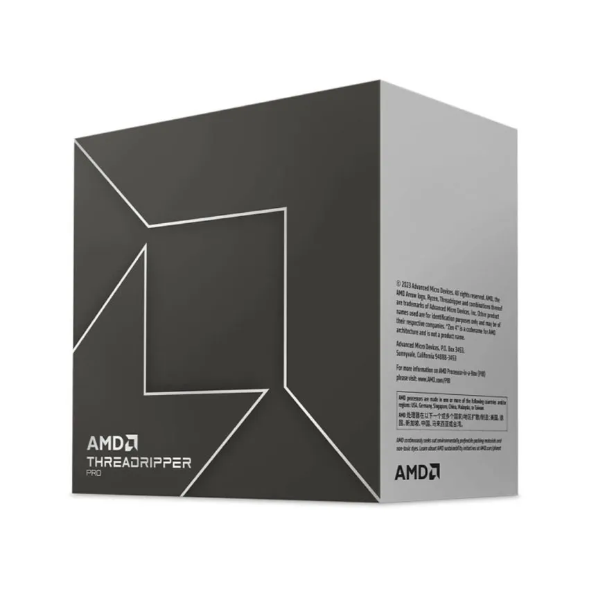 CPU AMD Ryzen Threadripper Pro 7965WX (4.2Ghz up to 5.3Ghz/153MB/24 cores 48 threads/350W/Socket sTR5)